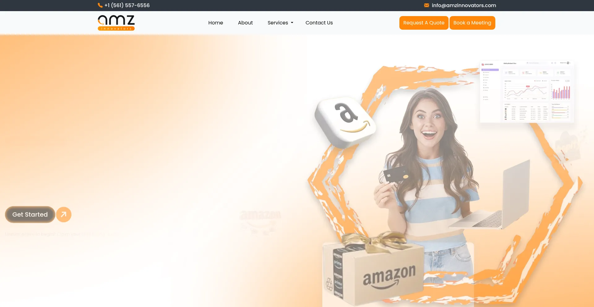 Website screenshot of Amzinnovators.com