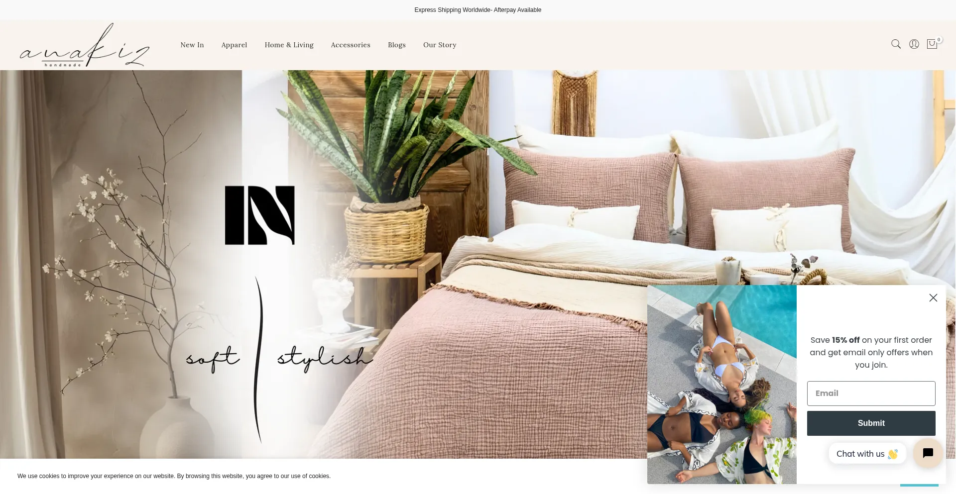 Website screenshot of Anakizorganic.com