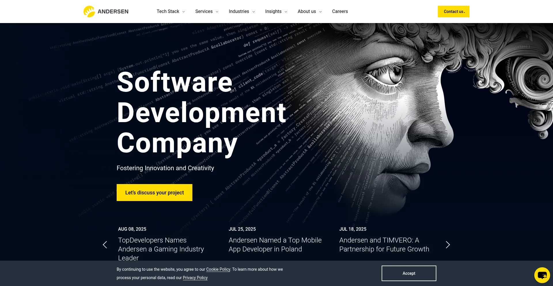 Website screenshot of Andersenlab.net