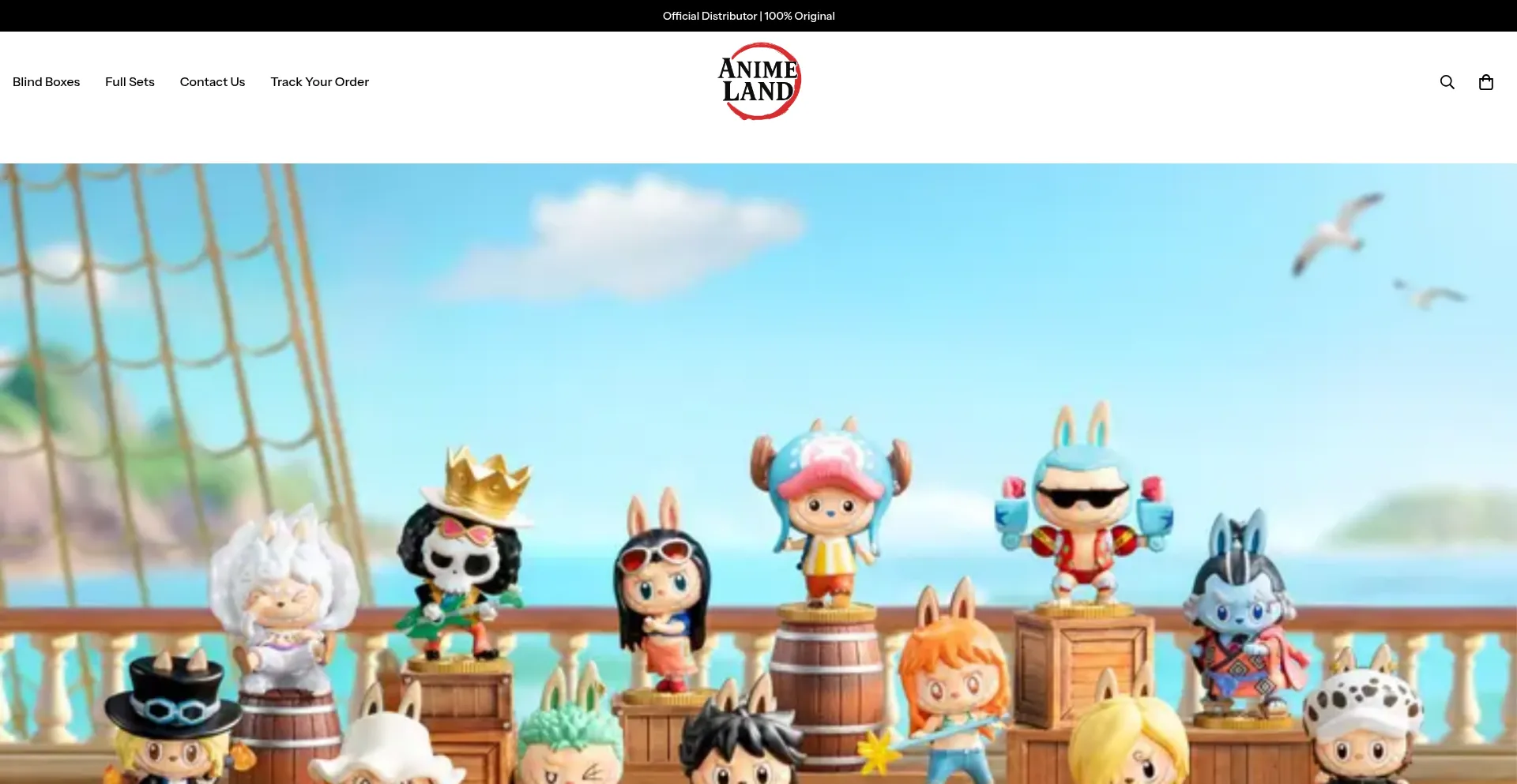 Website screenshot of Animelandbox.com