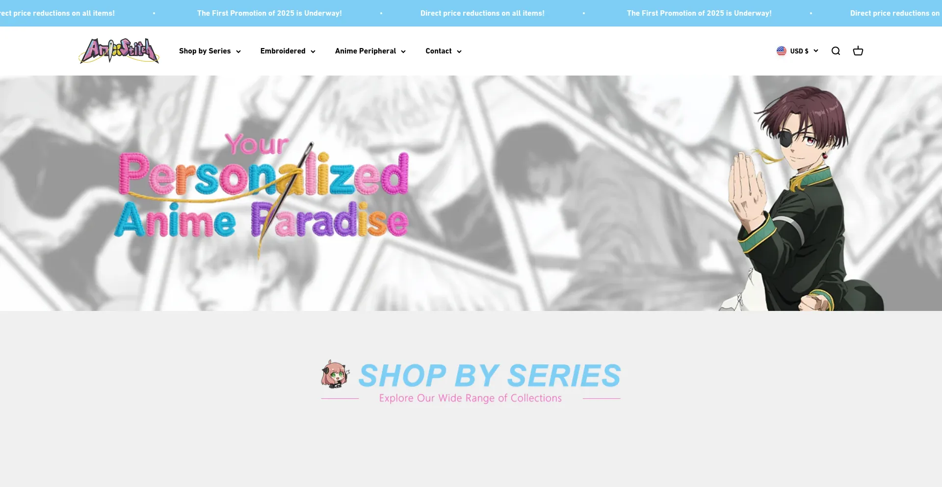 Website screenshot of Anixstitch.com