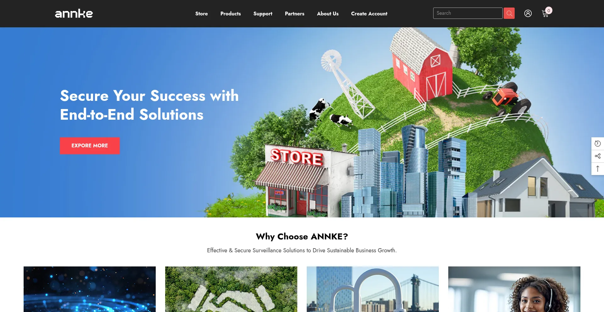 Website screenshot of Annkecctv.com