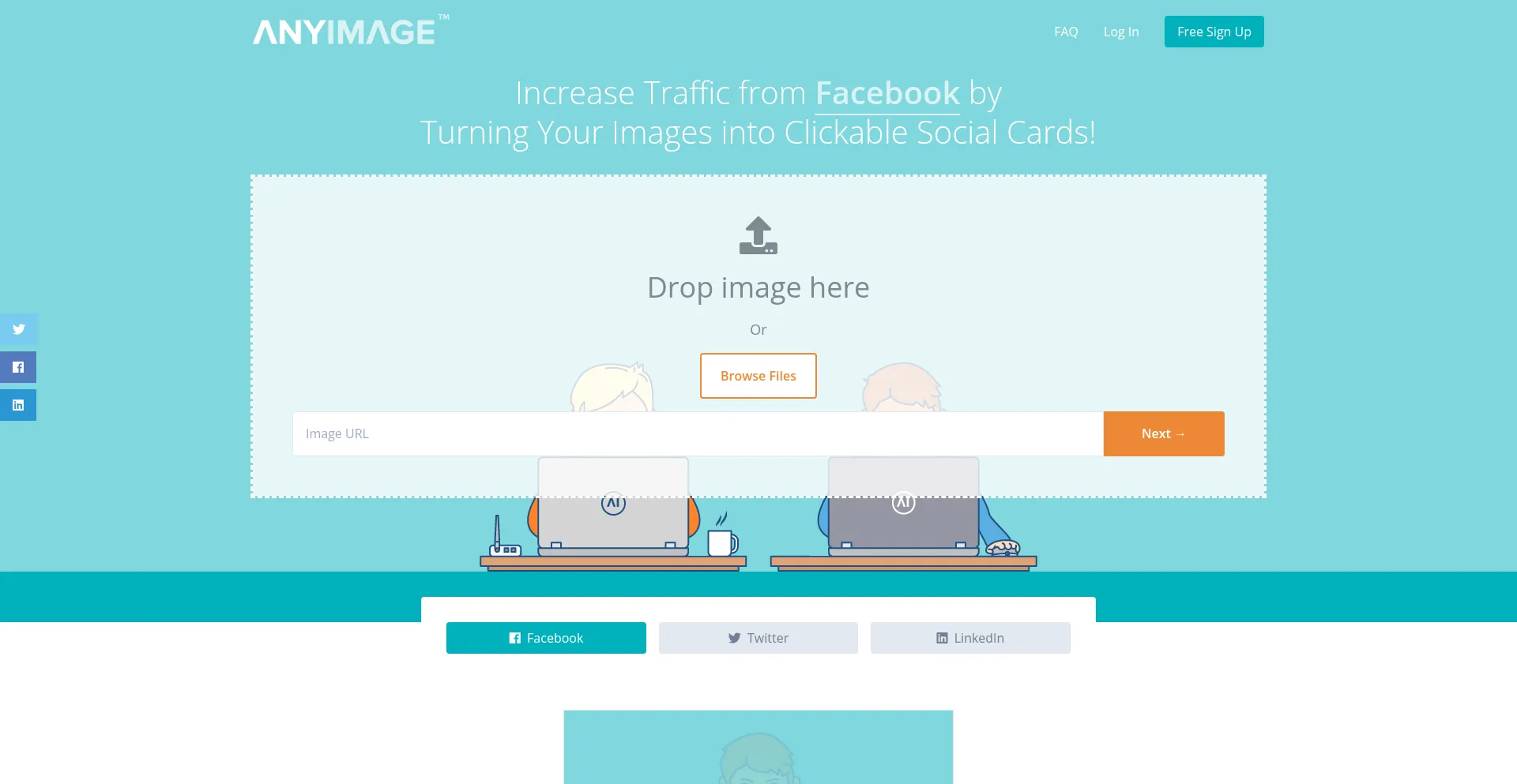 Website screenshot of Anyimage.io