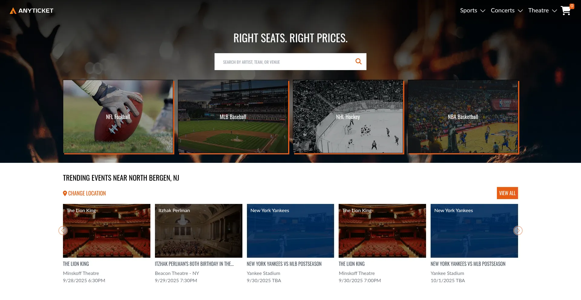 Anyticket.com Screenshot