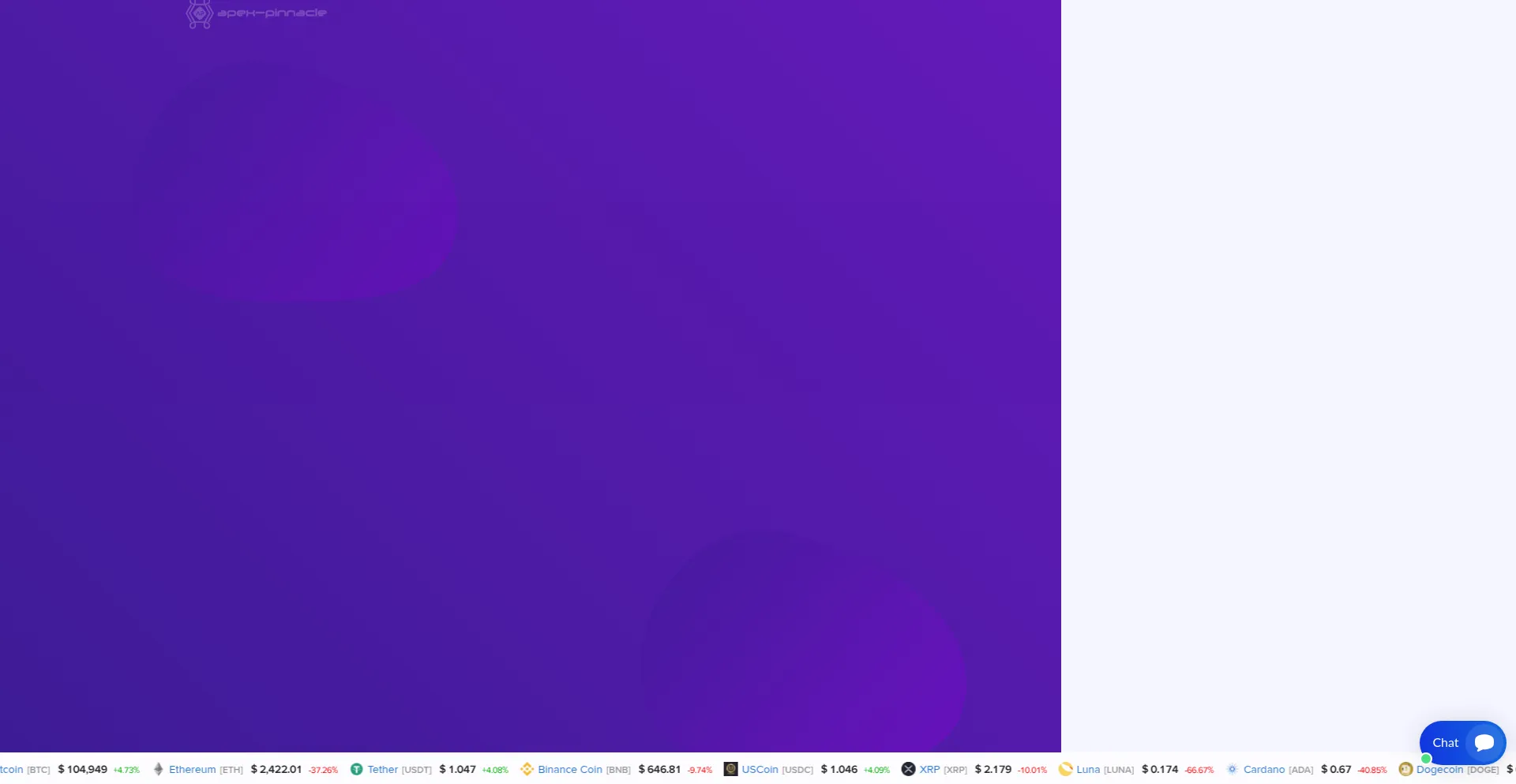 Website screenshot of Apex-pinnacle.co
