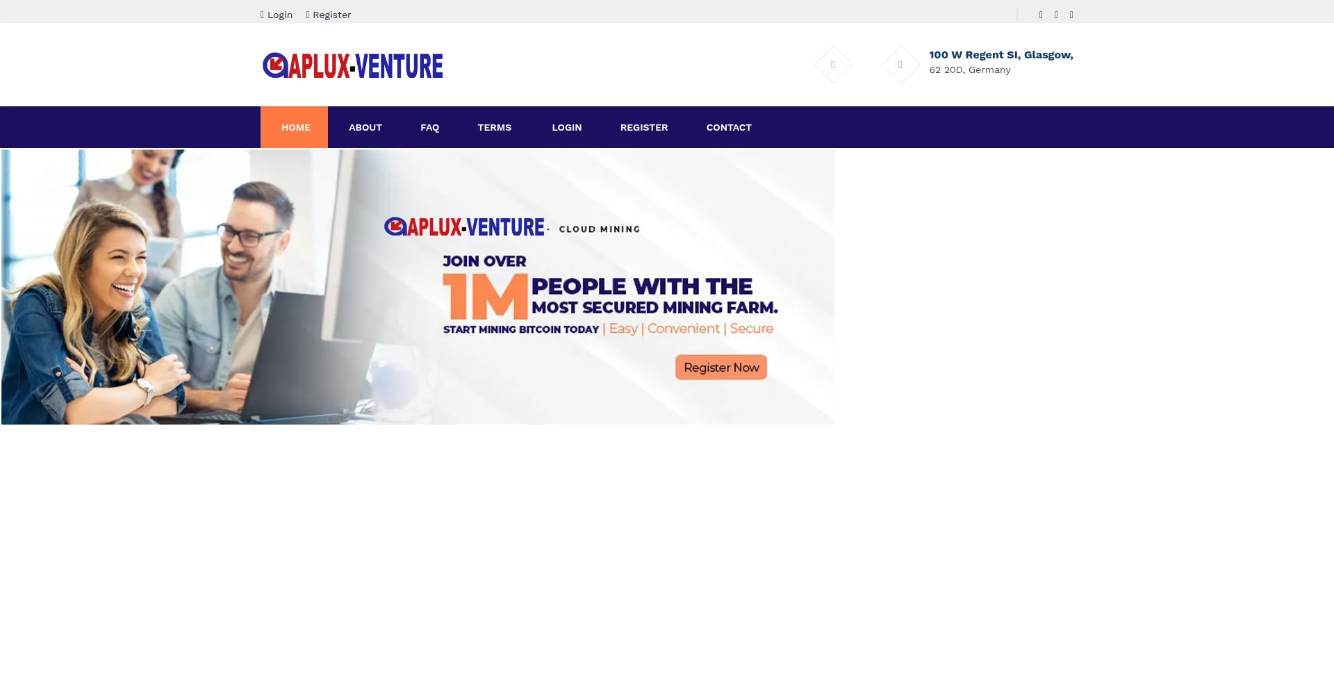 Website screenshot of Aplux-ventures.net