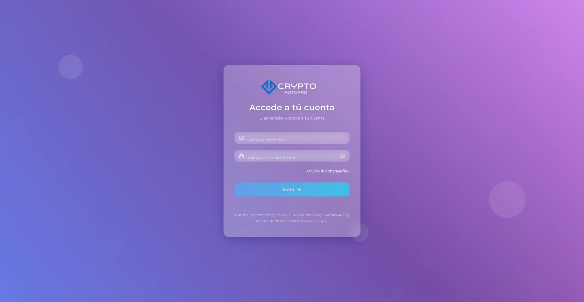Website screenshot of App.cryptoautopro.com