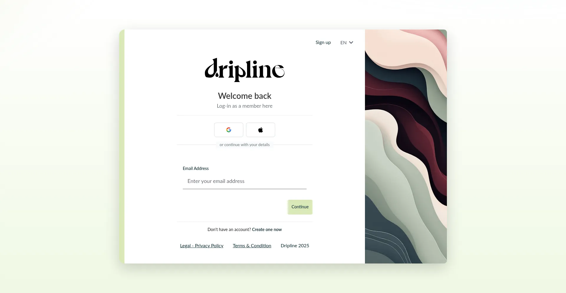 App.dripline.io Screenshot