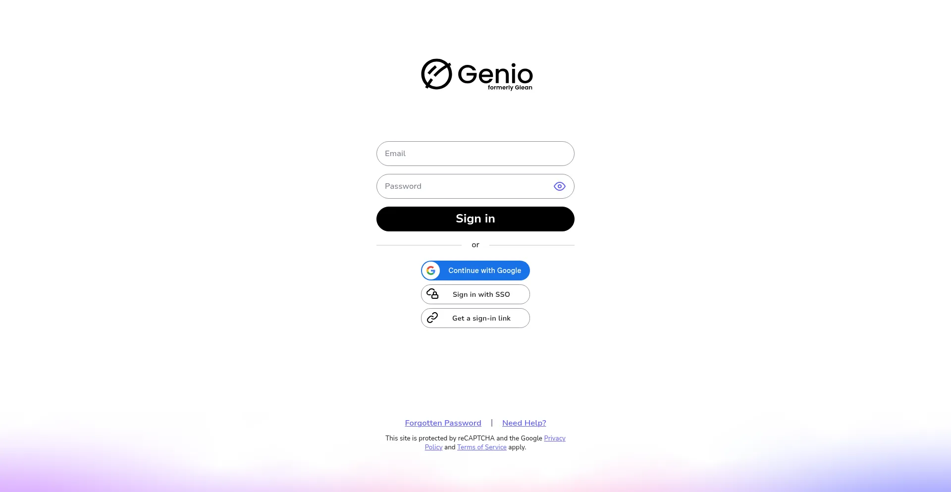 Website screenshot of App.genio.co