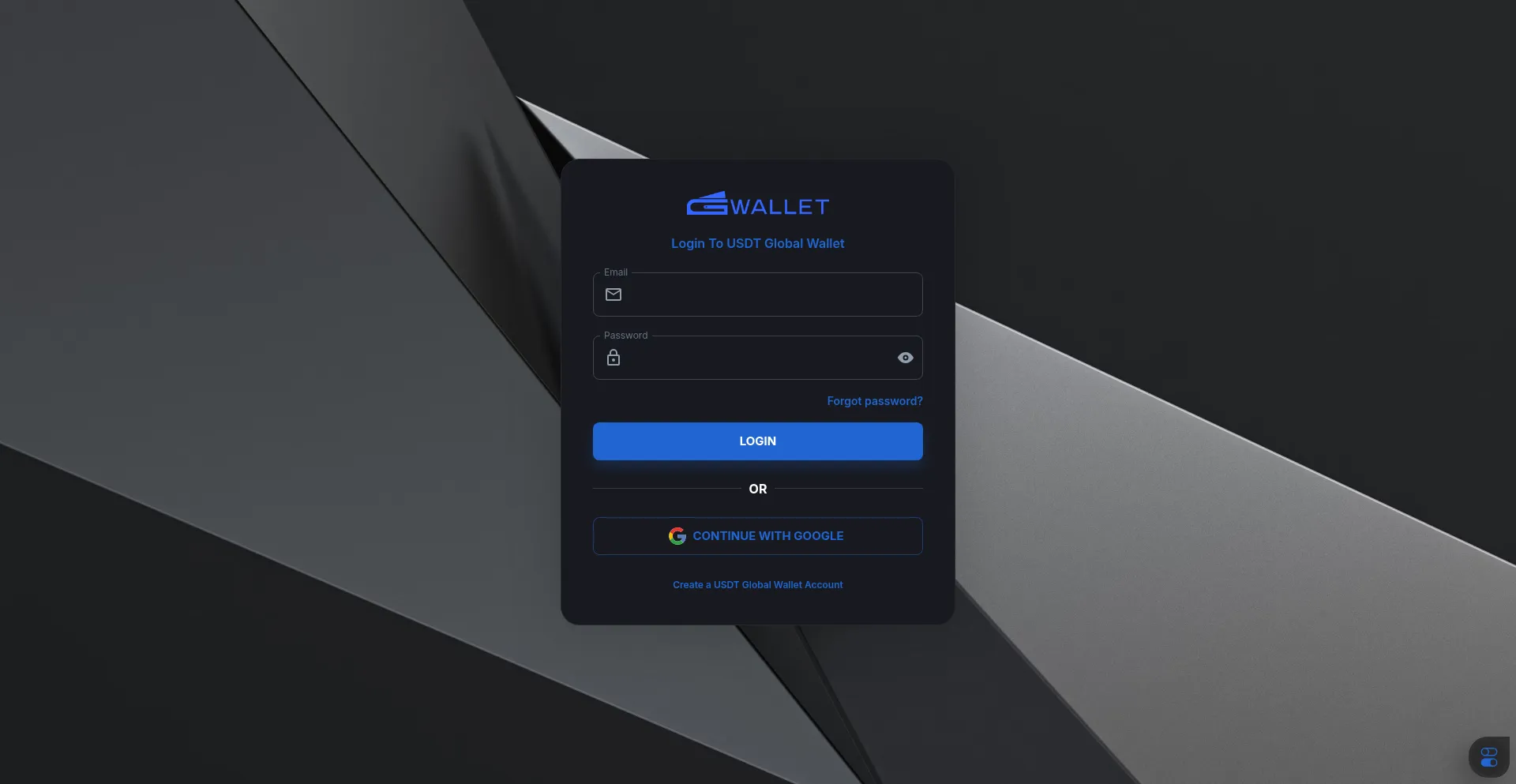 Website screenshot of App.gwalletnodes.com