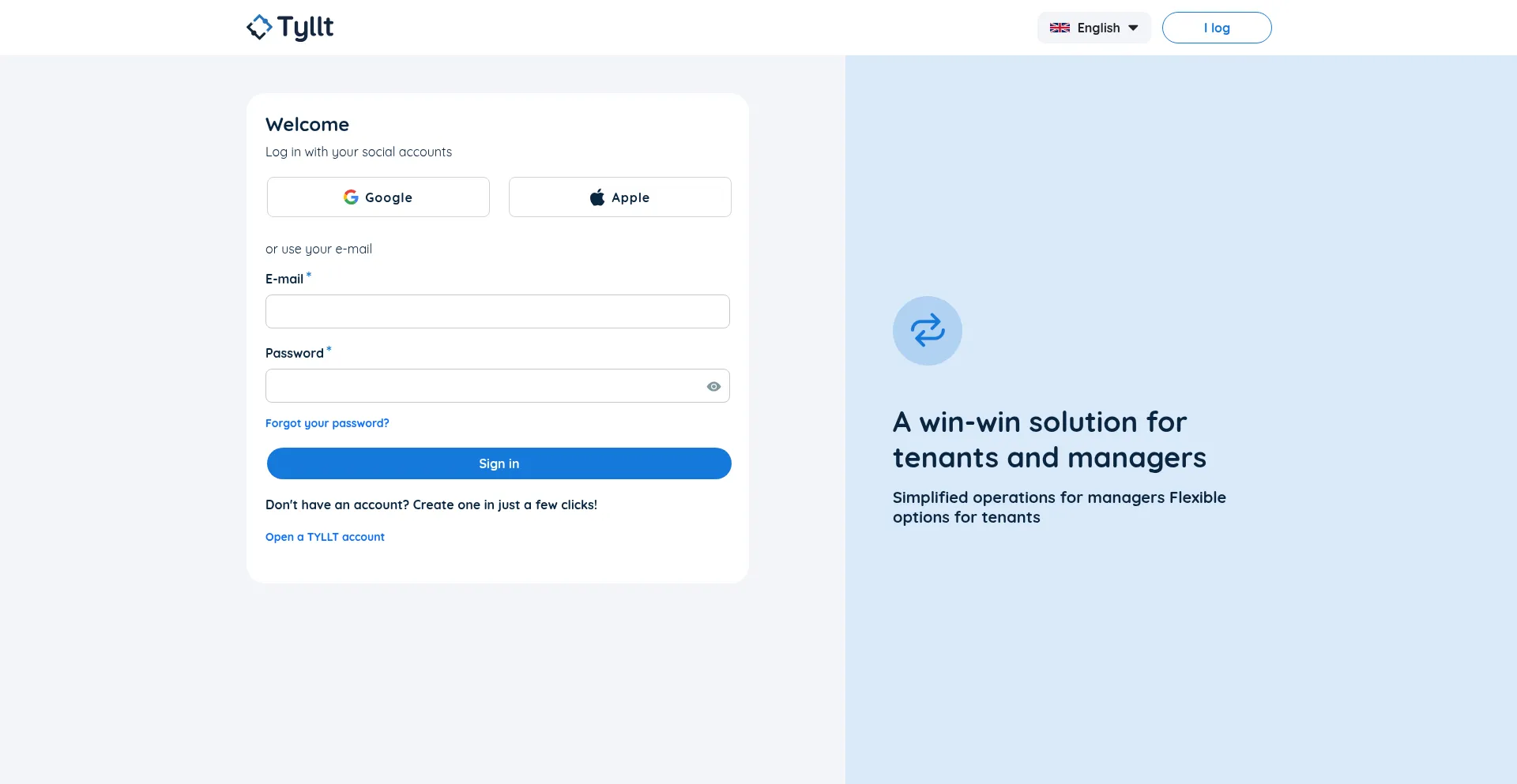 Website screenshot of App.tyllt.com