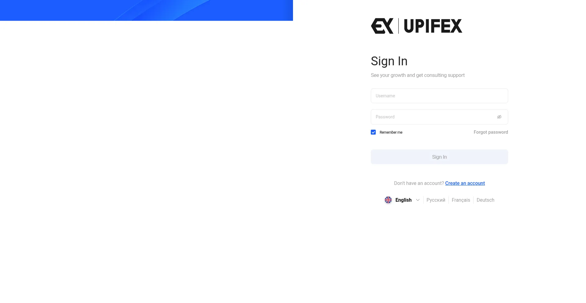 Website screenshot of App.upifex.org