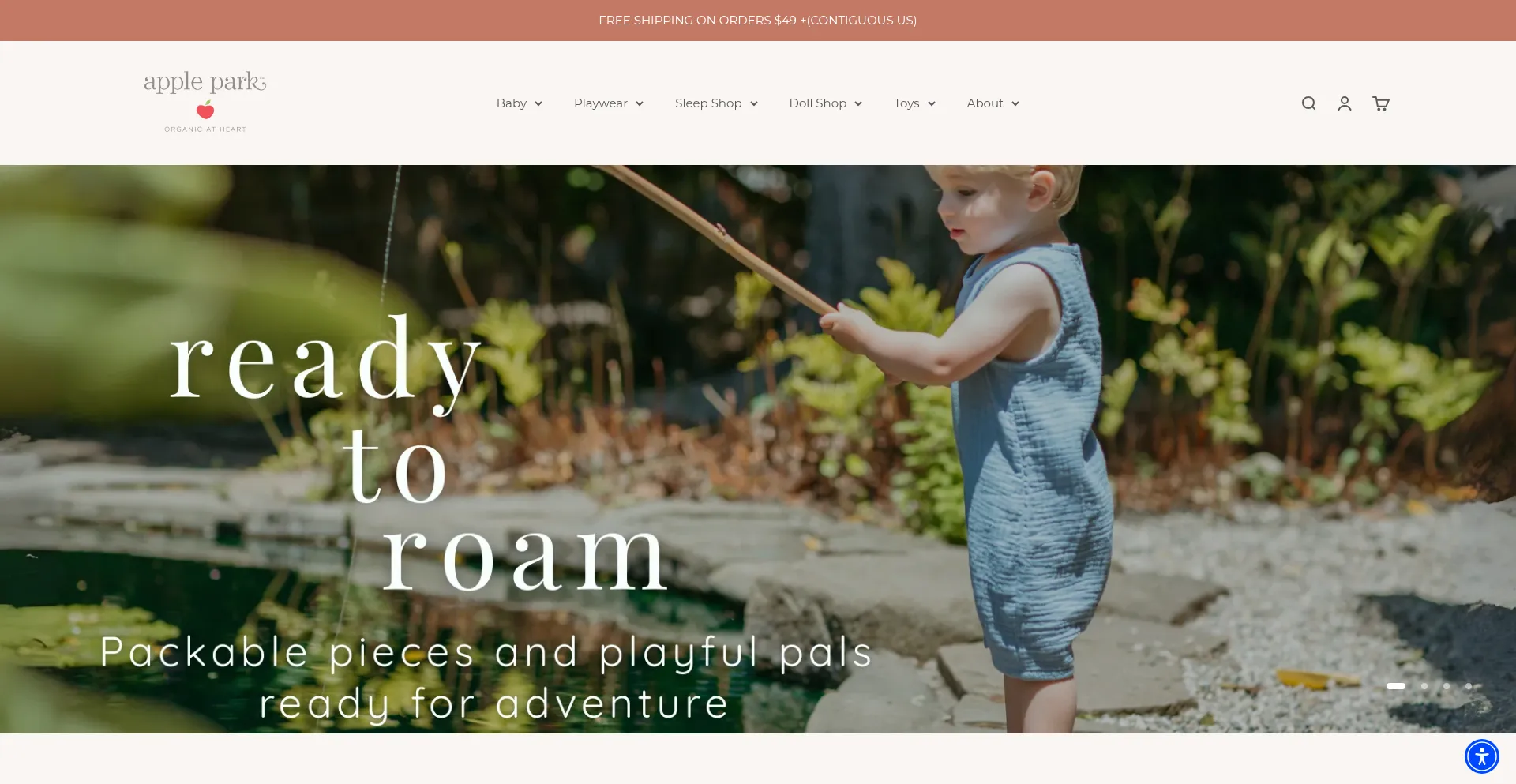 Website screenshot of Appleparkkids.com