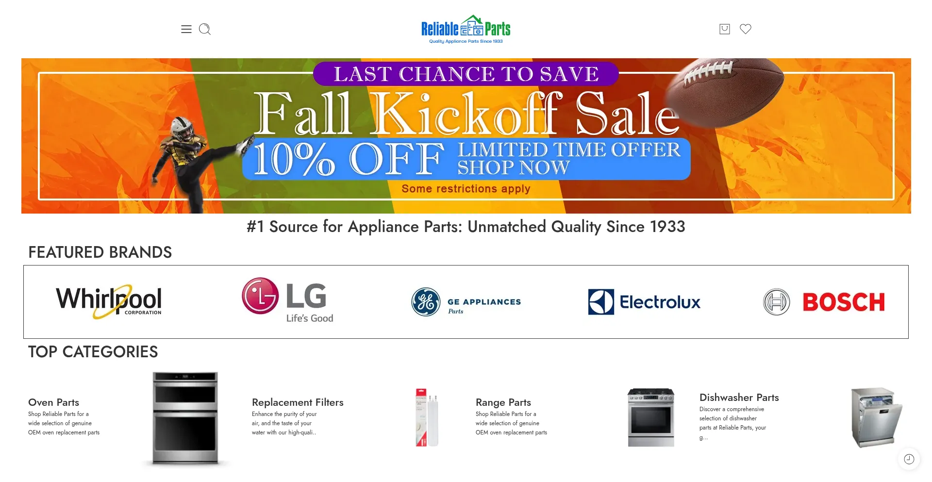 Appliancede.com Screenshot