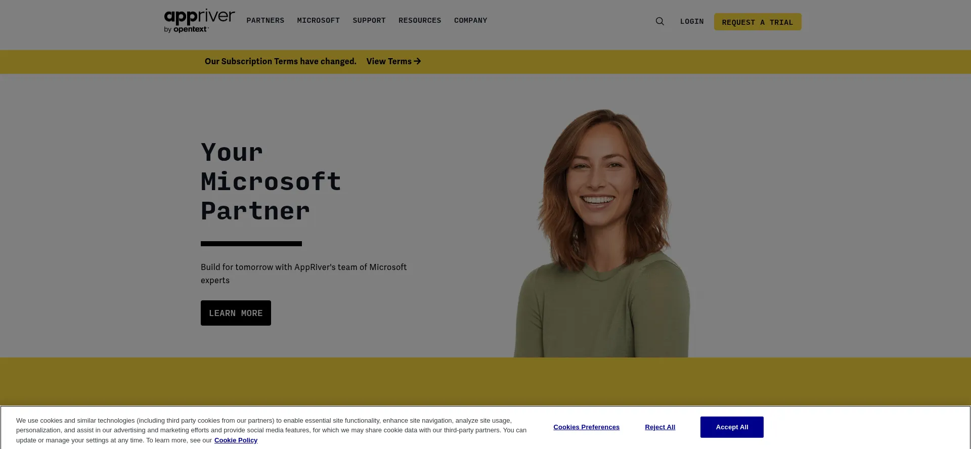 Website screenshot of Appriver.com