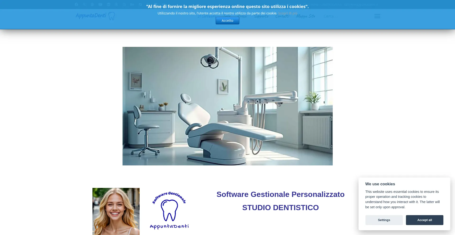 Website screenshot of Appuntadenti.it