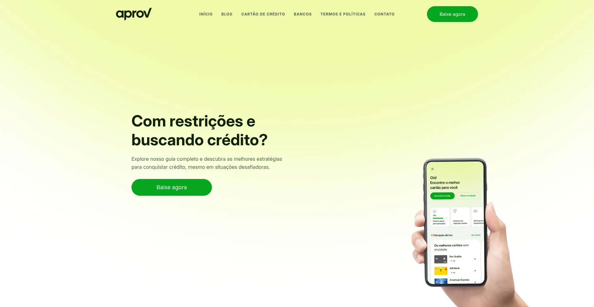 Website screenshot of Aprov.app