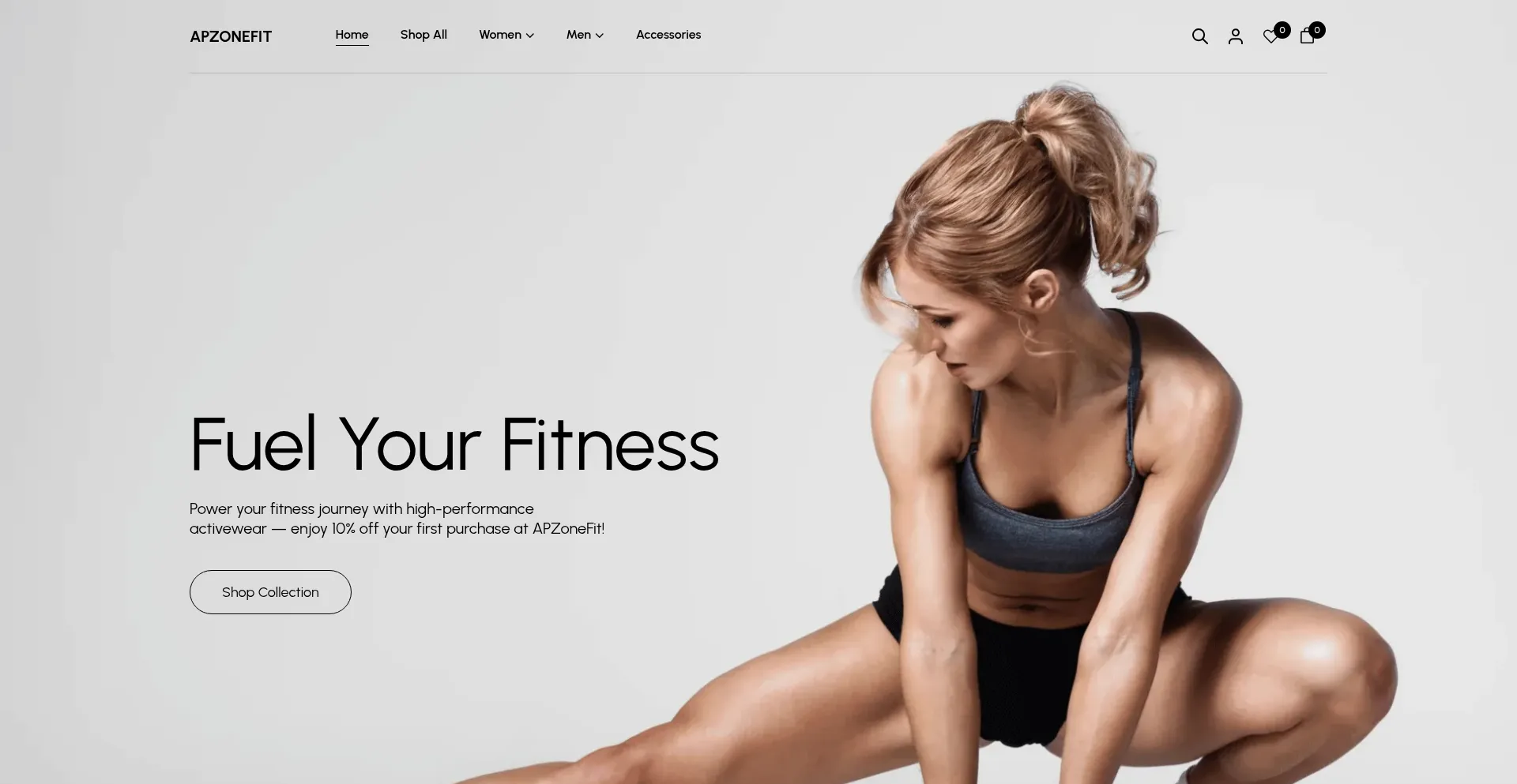 Website screenshot of Apzonefit.com