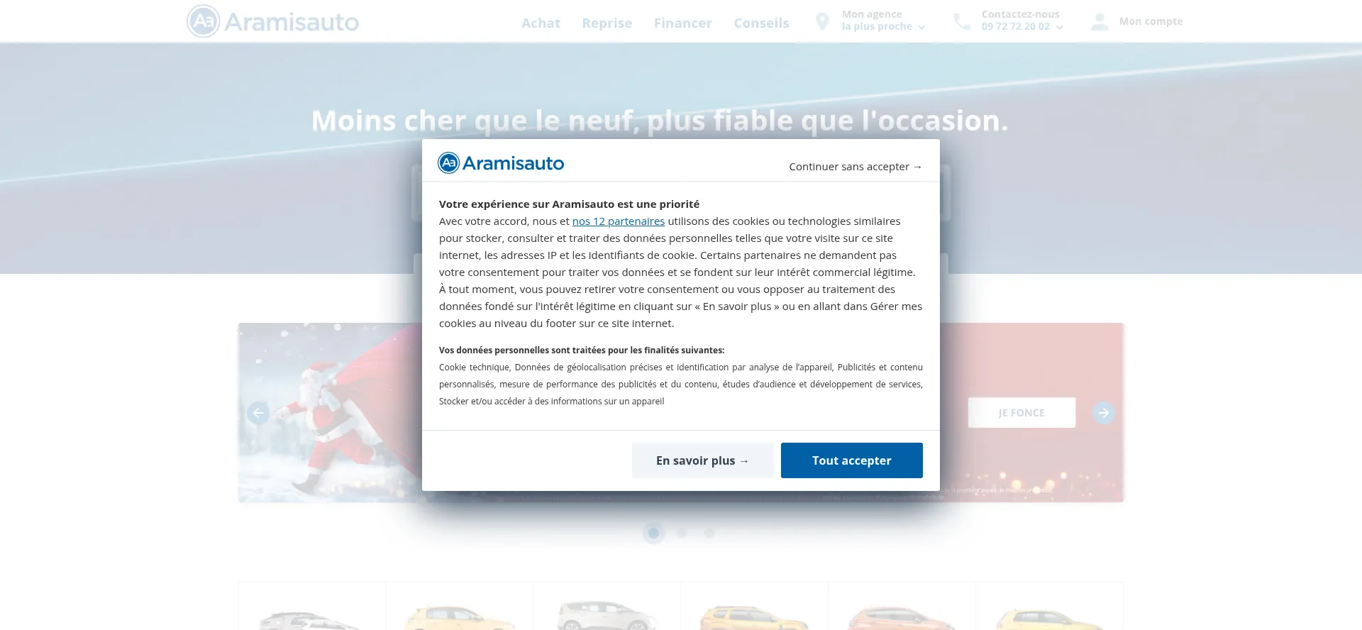Website screenshot of Aramisauto.com