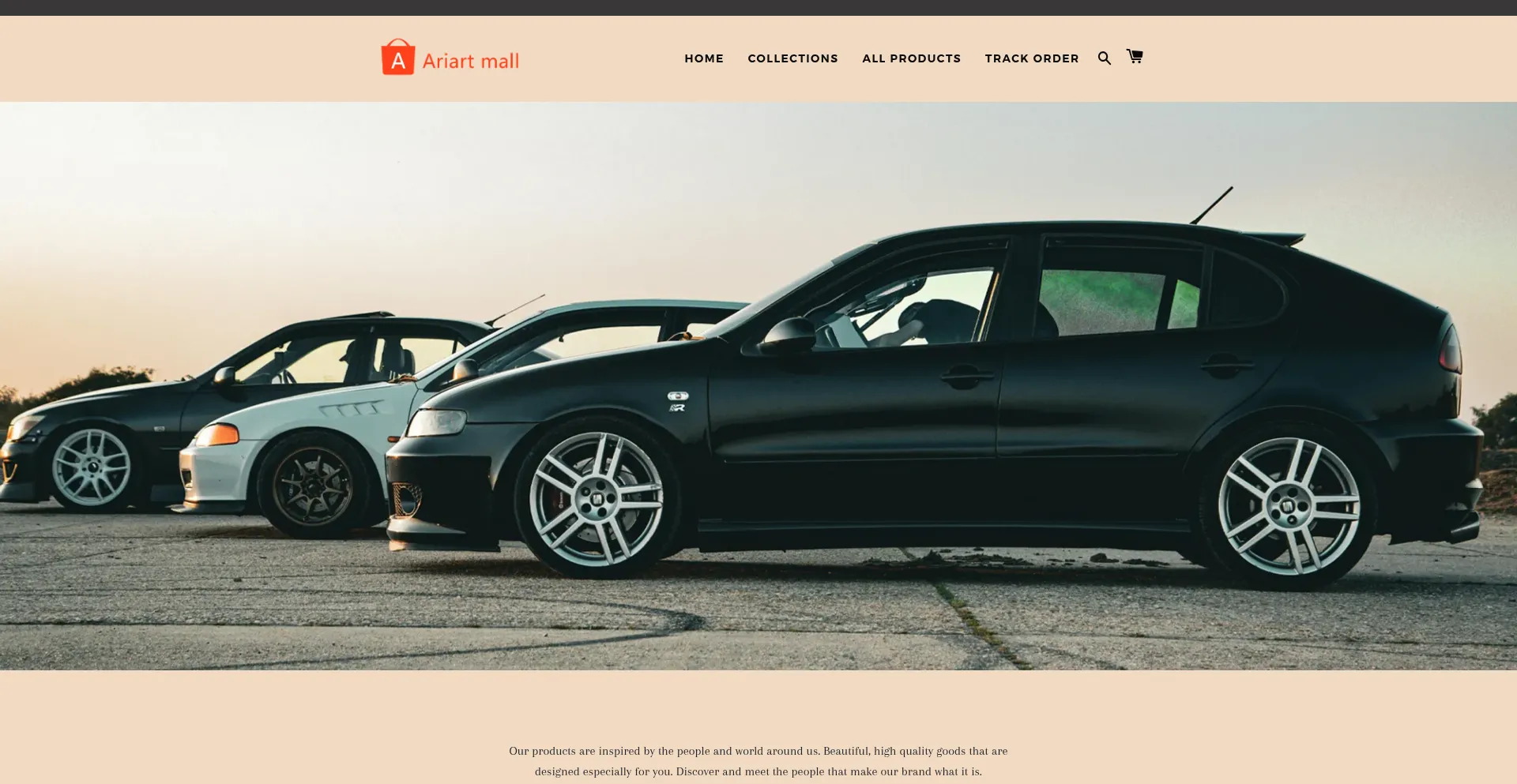 Website screenshot of Ariartmall.com