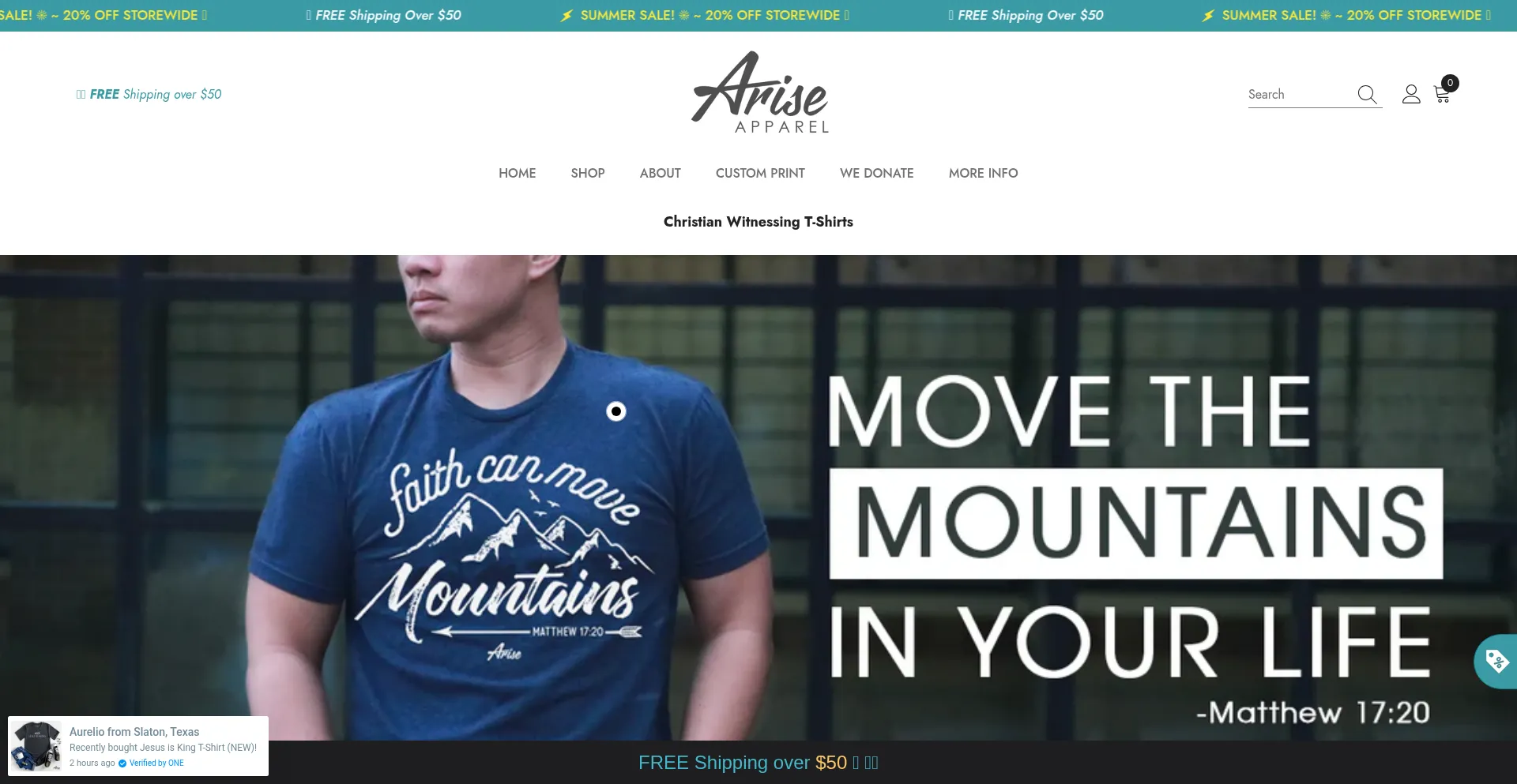 Ariseapparel.com Screenshot