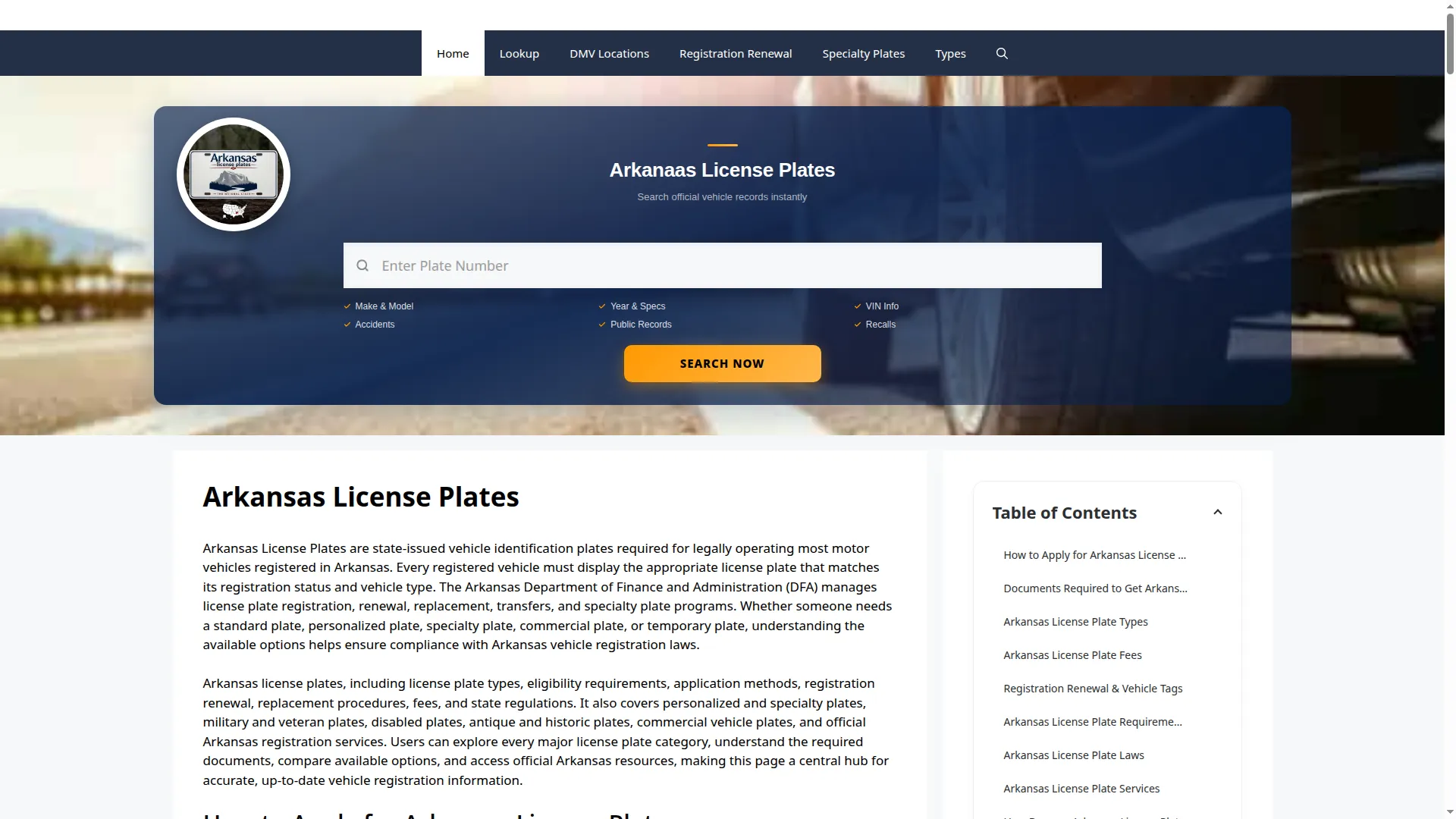Arkansas-license-plates.org