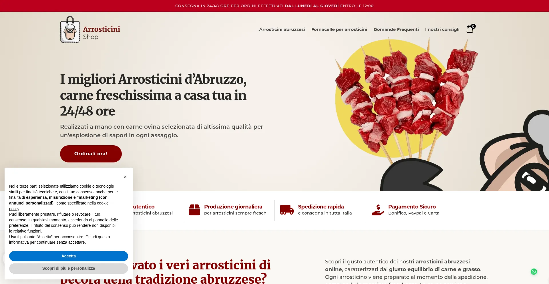 Arrosticinishop.it Screenshot