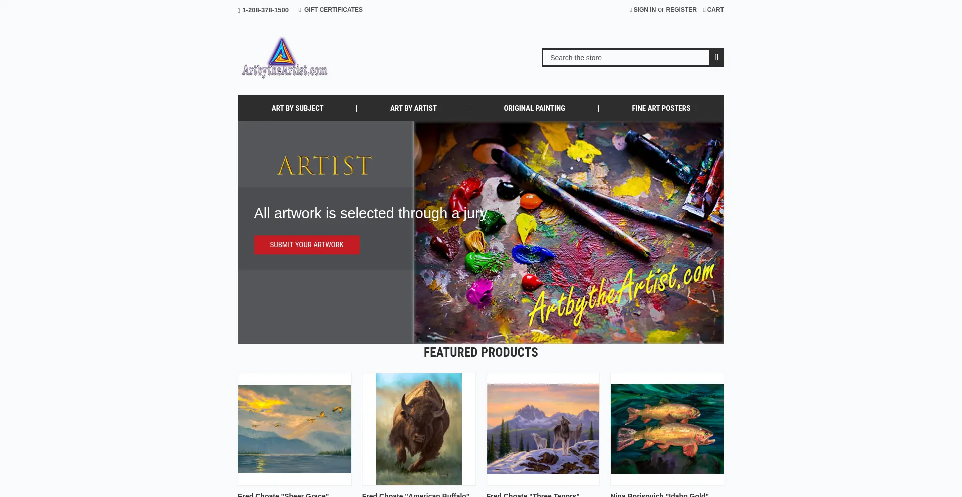 Artbytheartist.com Screenshot