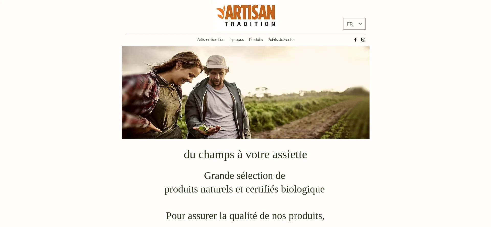 Website screenshot of Artisan-tradition.ca
