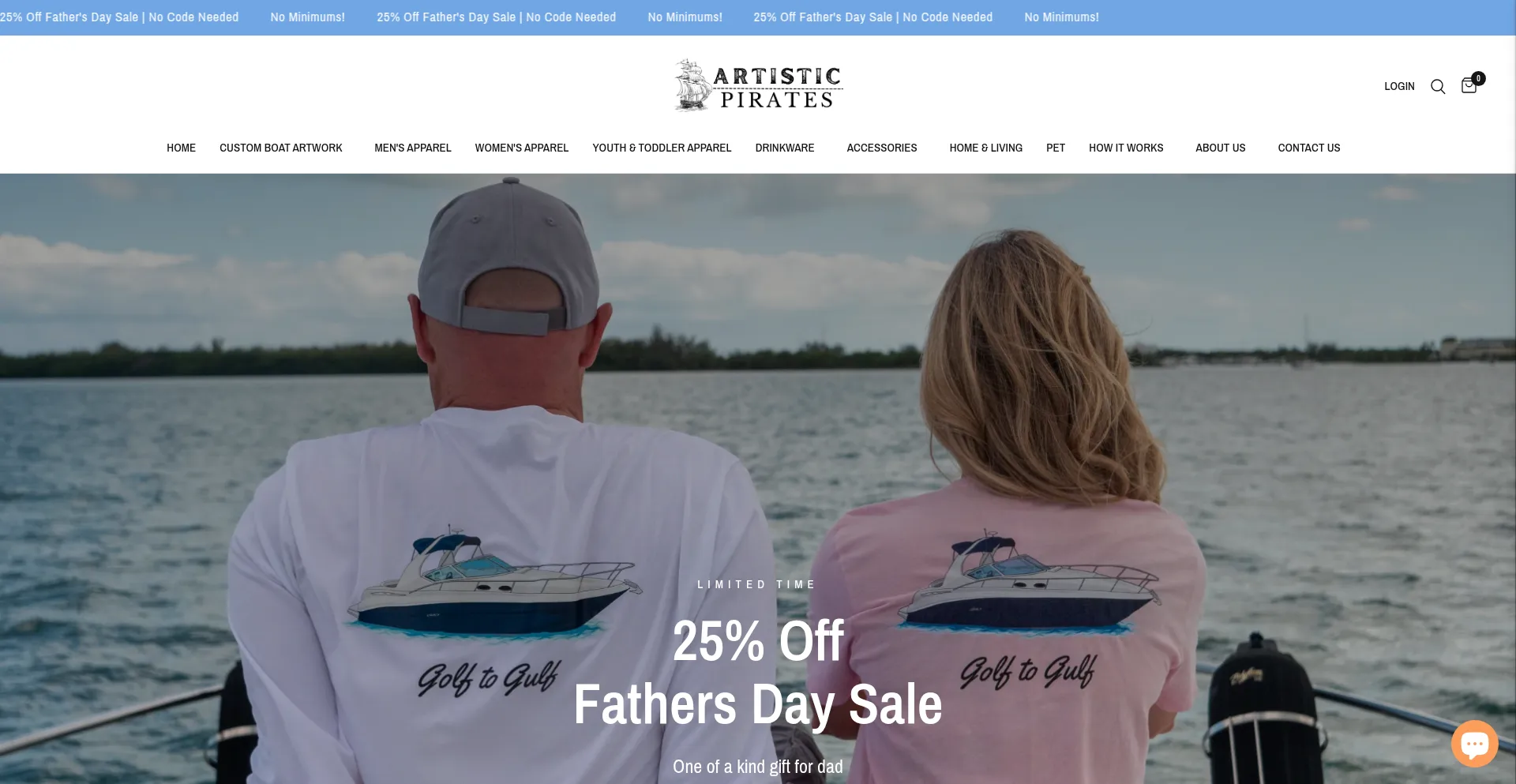 Website screenshot of Artisticpirates.com