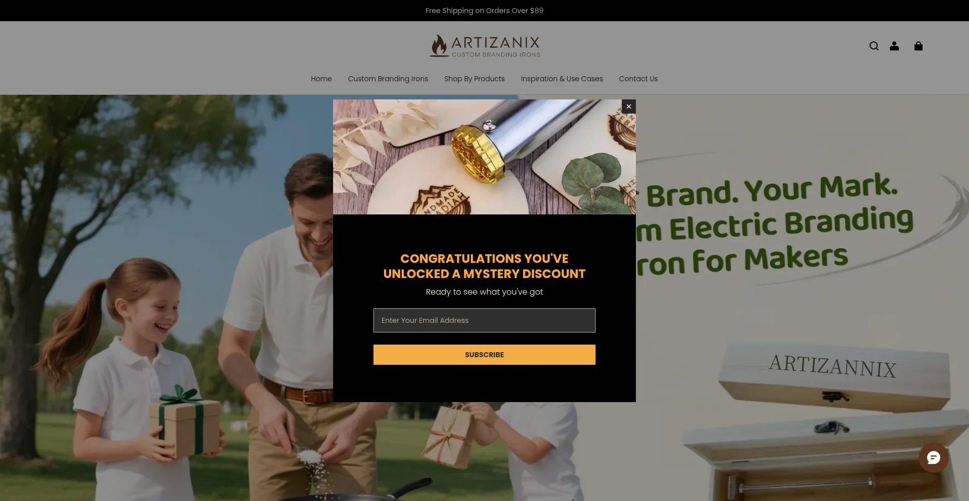 Website screenshot of Artizanix.com