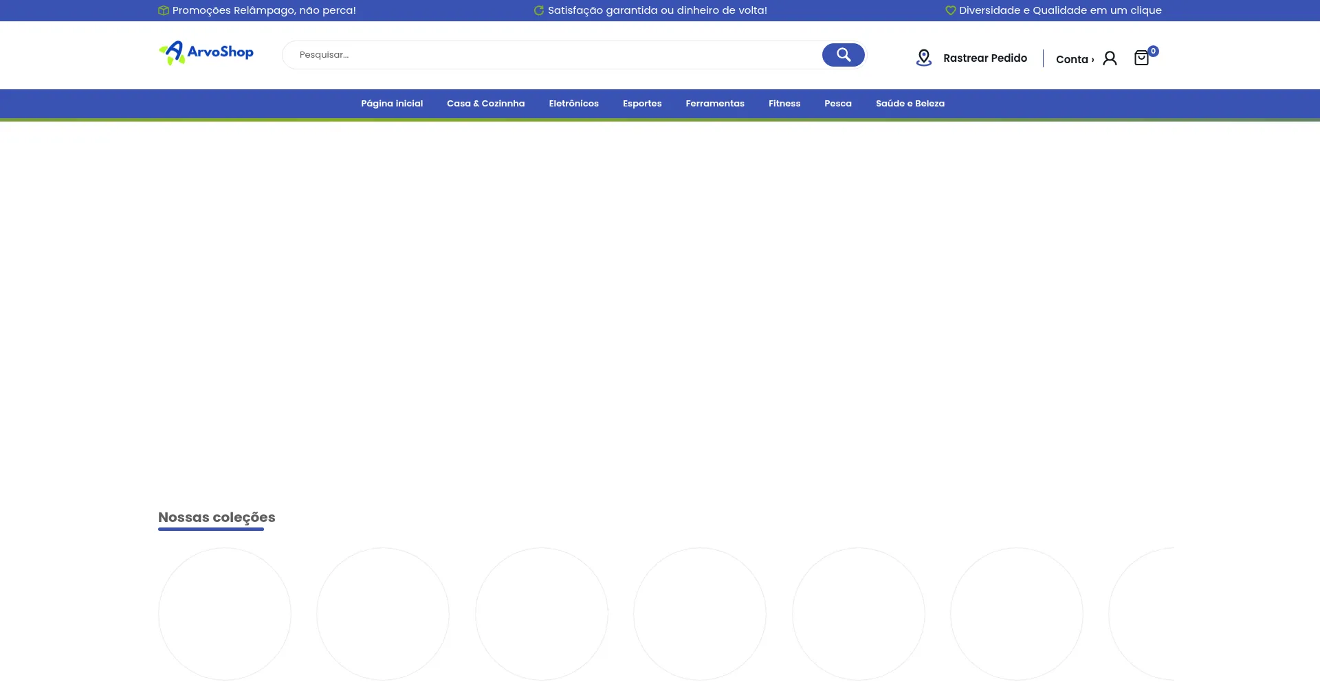 Website screenshot of Arvoshop.site