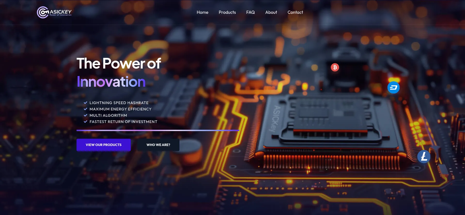 Website screenshot of Asickey.com