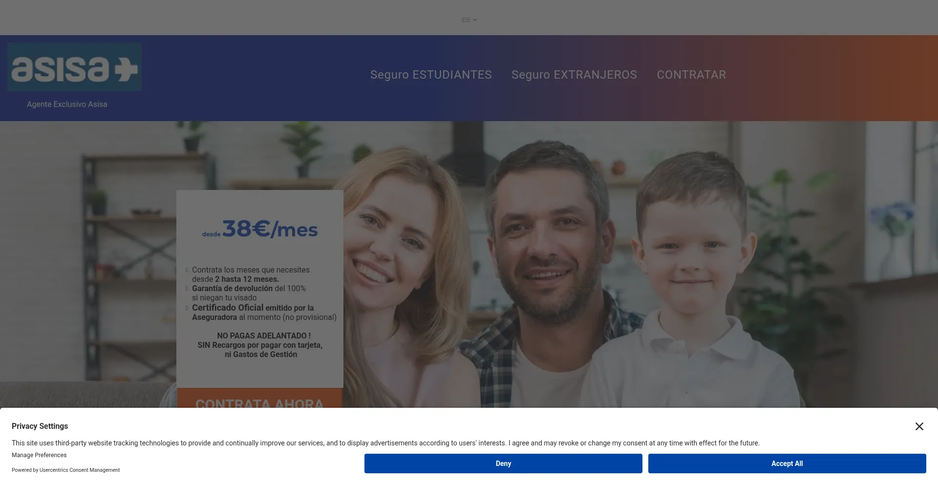 Website screenshot of Asisalud.es