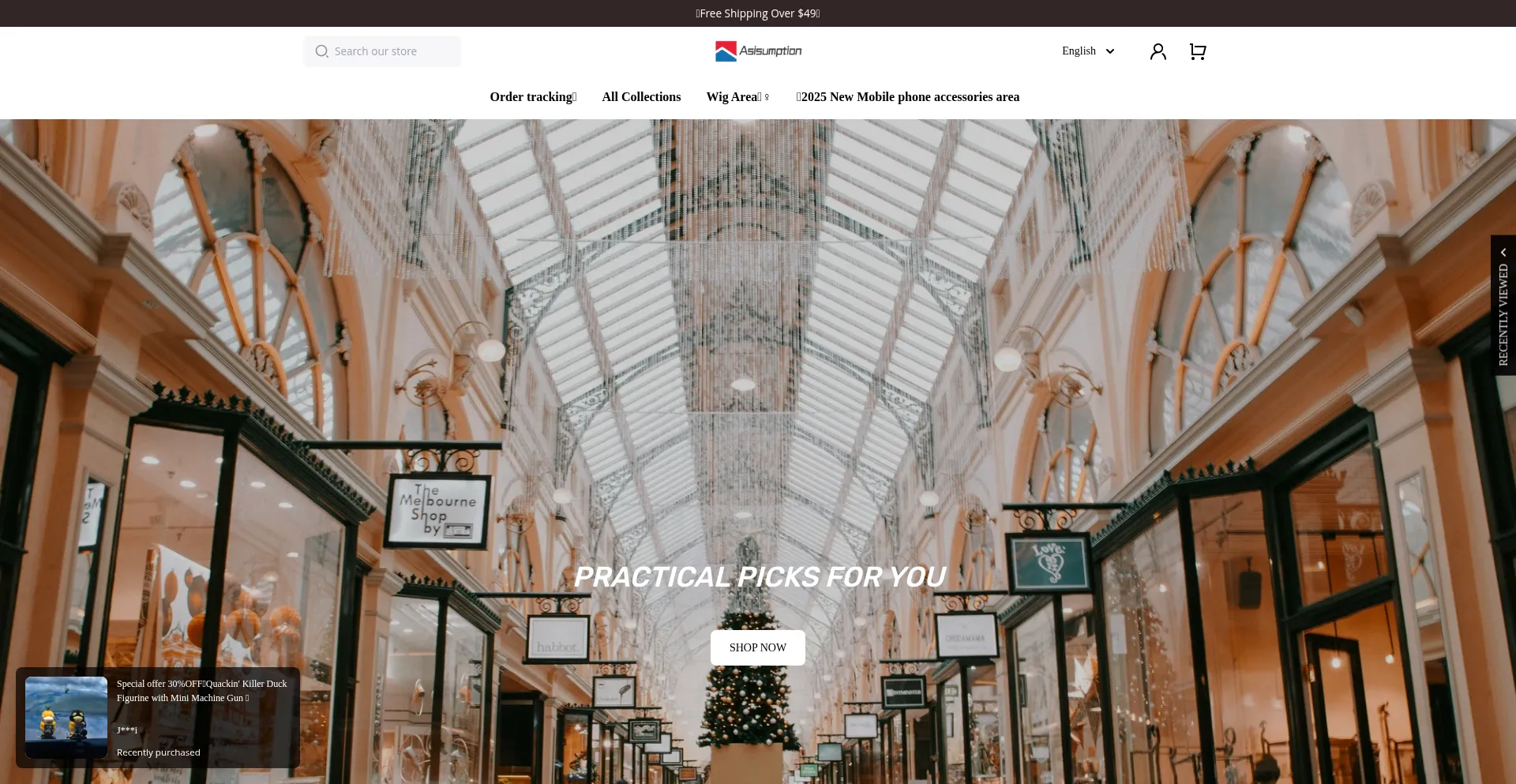 Website screenshot of Asisumption.com