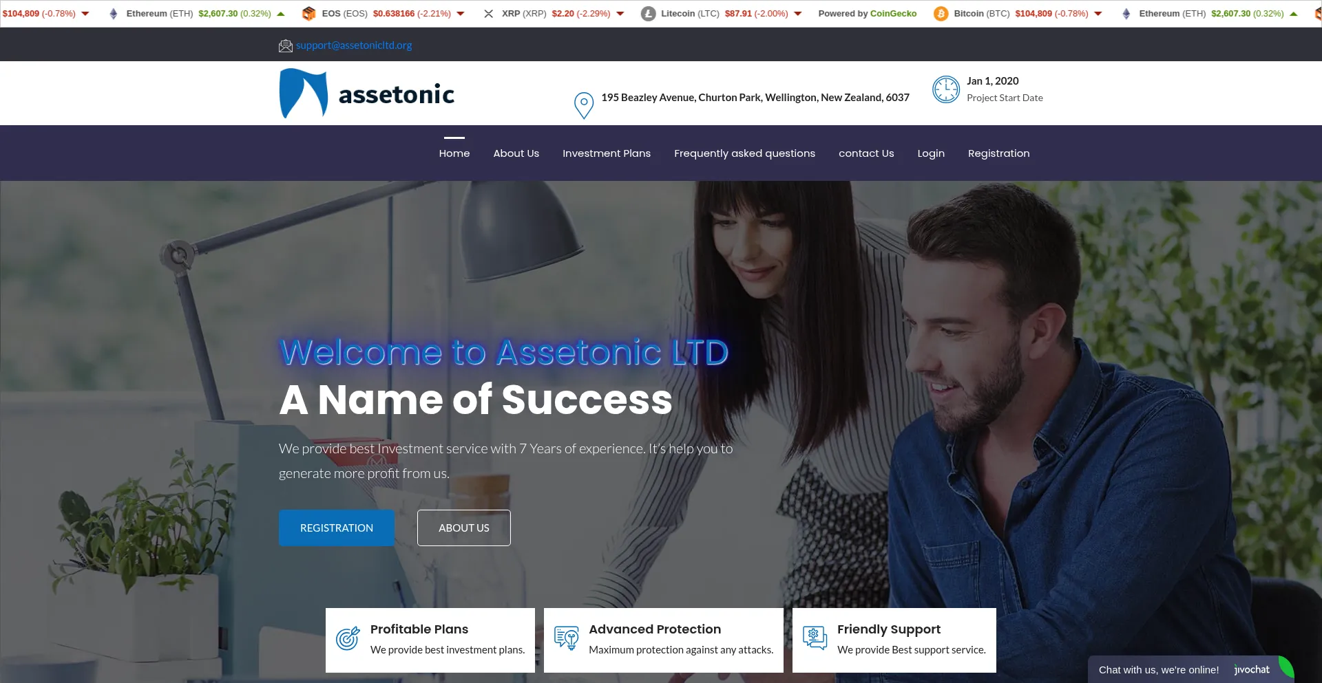 Website screenshot of Assetonicltd.org