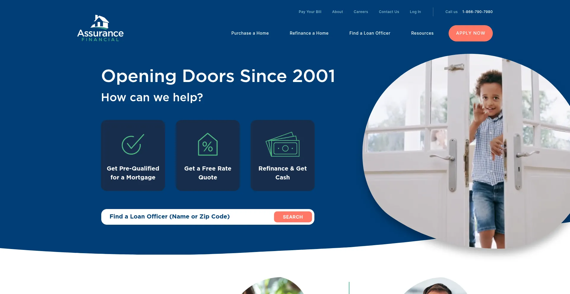 Website screenshot of Assurancemortgage.com