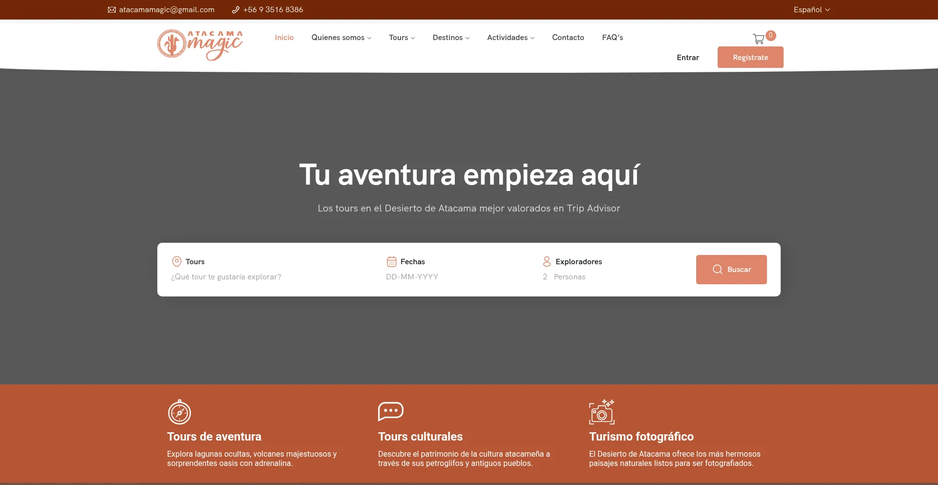 Atacamamagic.com Screenshot