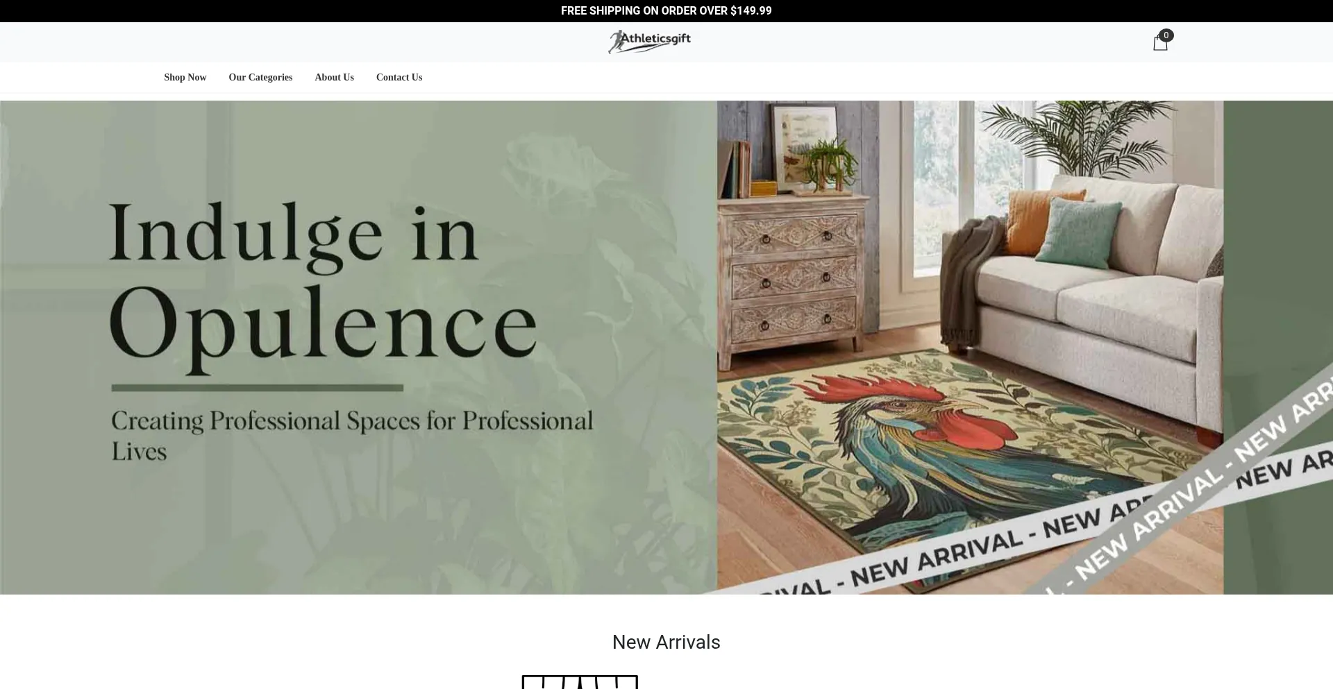 Website screenshot of Athleticsgift.com