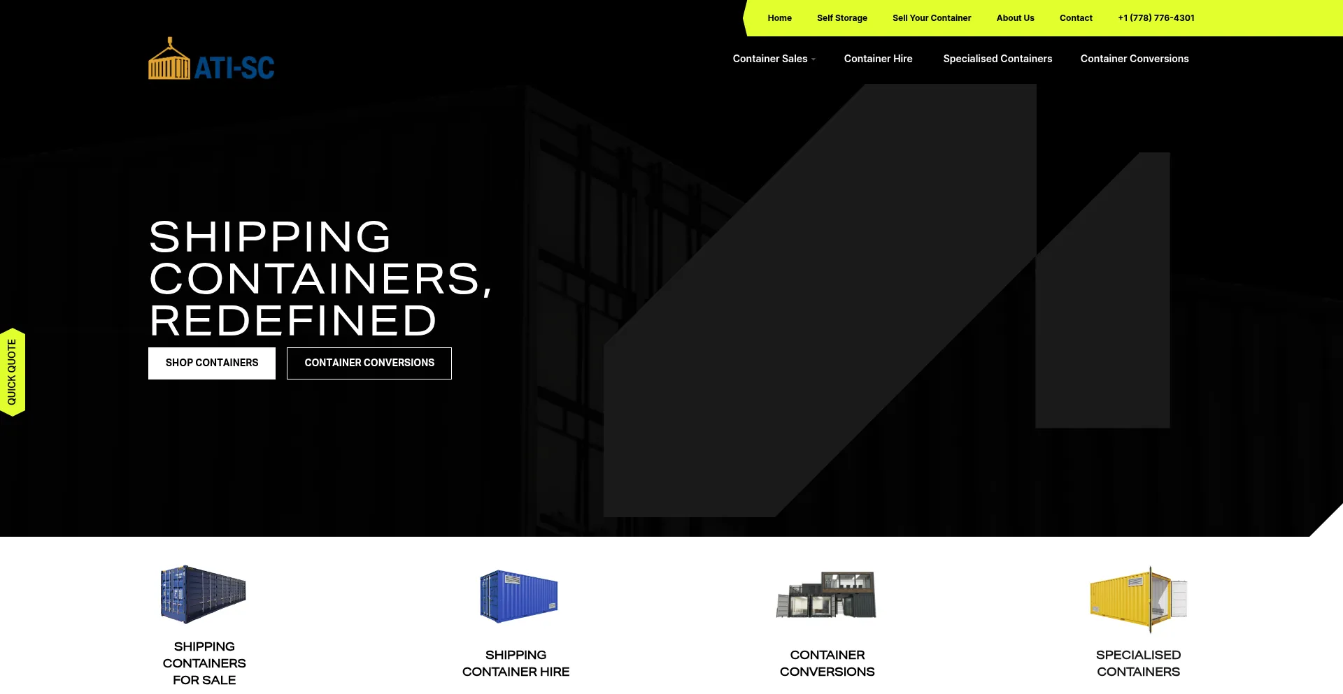 Website screenshot of Ati-scbox.com