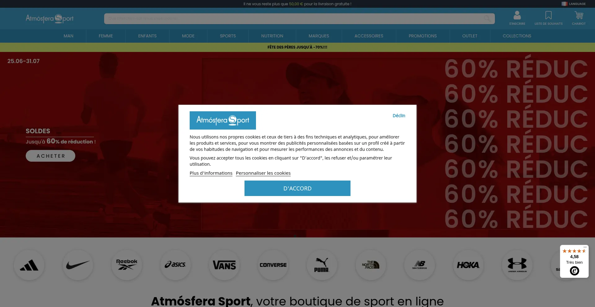 Atmosferasport.fr 安全可靠吗？