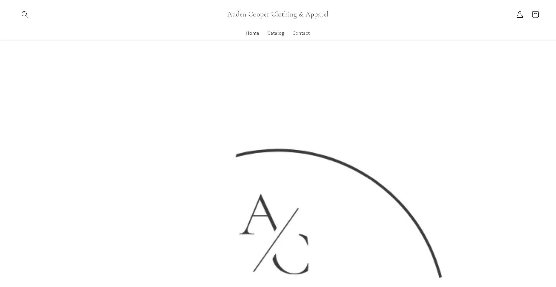 Website screenshot of Audencooperclothingapparel.com