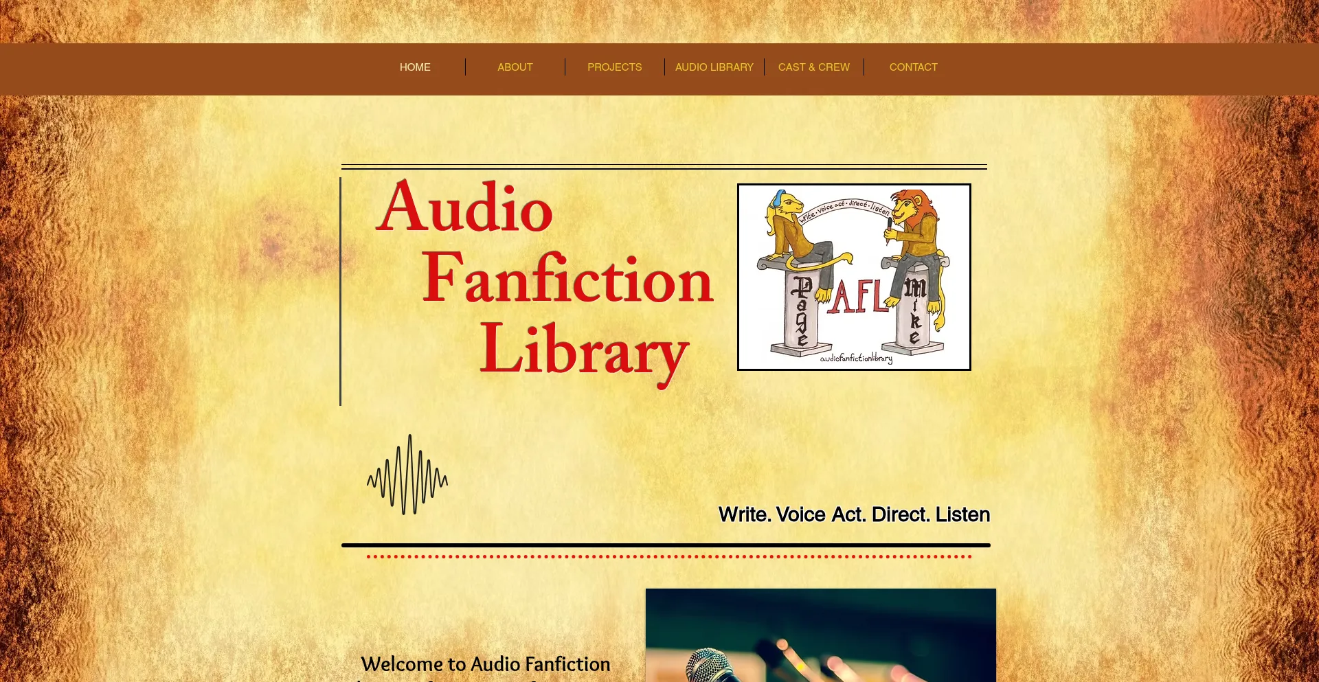 Audiofanfictionlibrary.net Screenshot