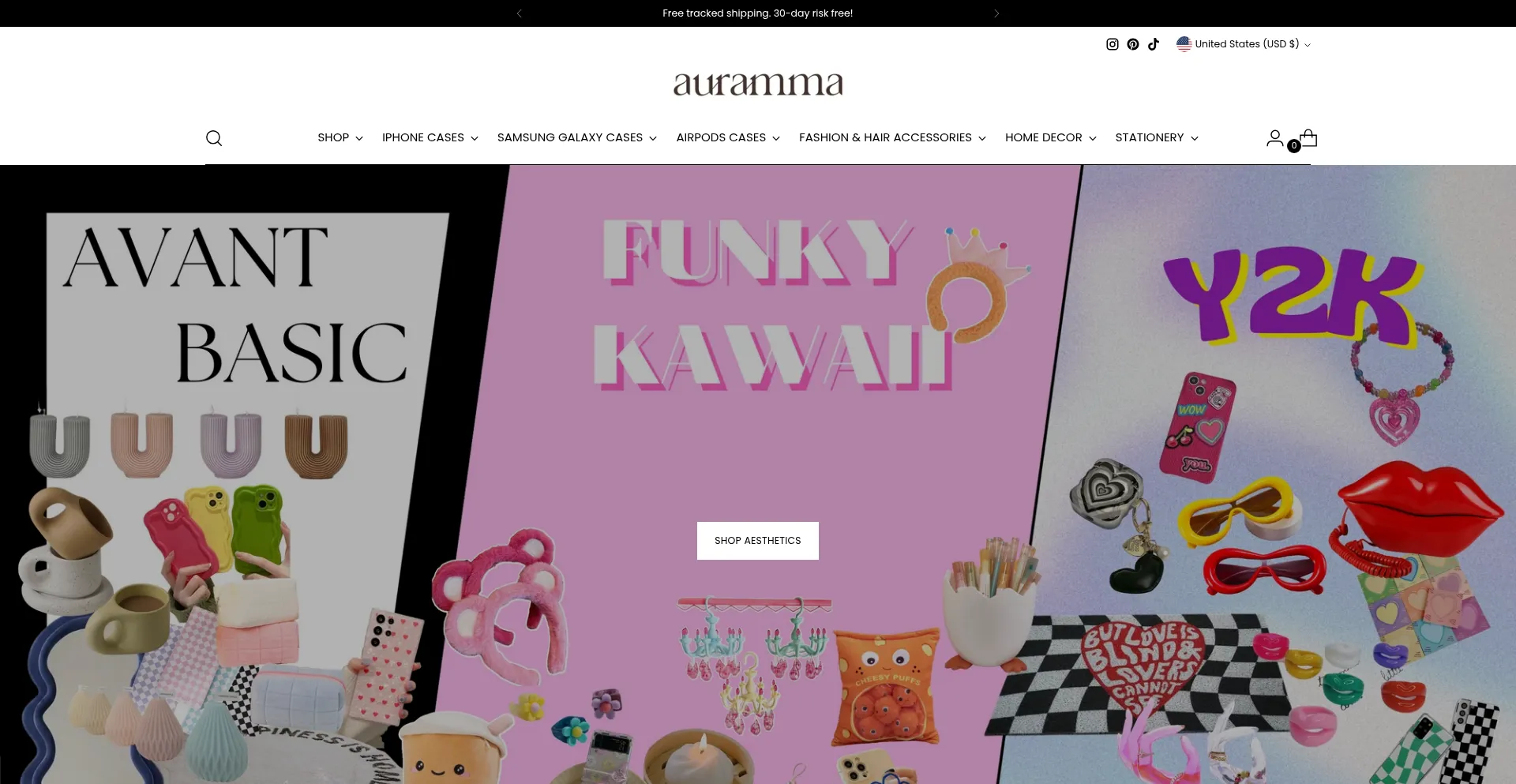 Website screenshot of Auramma.com