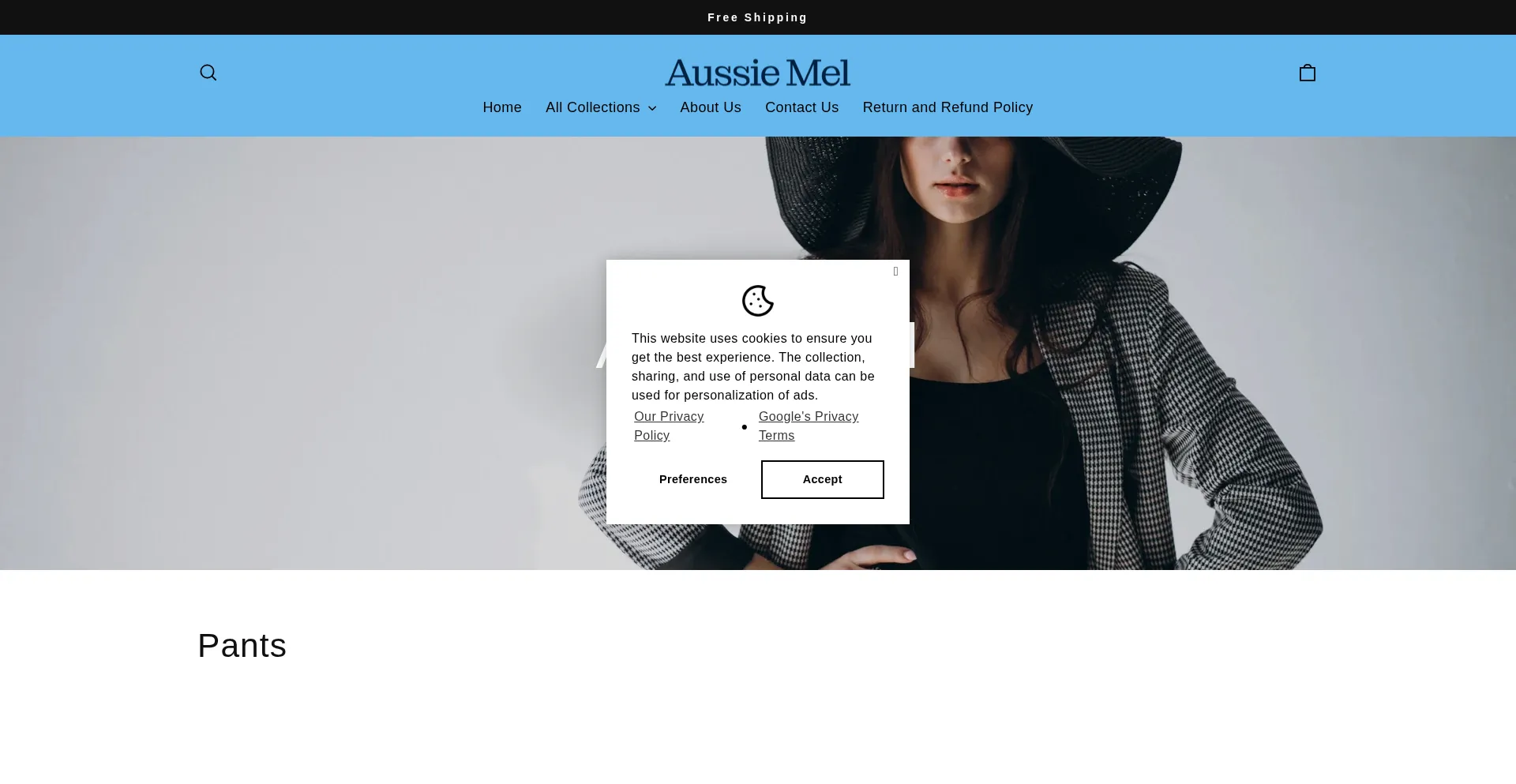 Website screenshot of Aussiemel.com