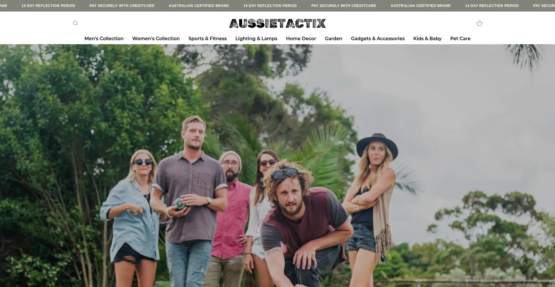 Website screenshot of Aussietactix.com