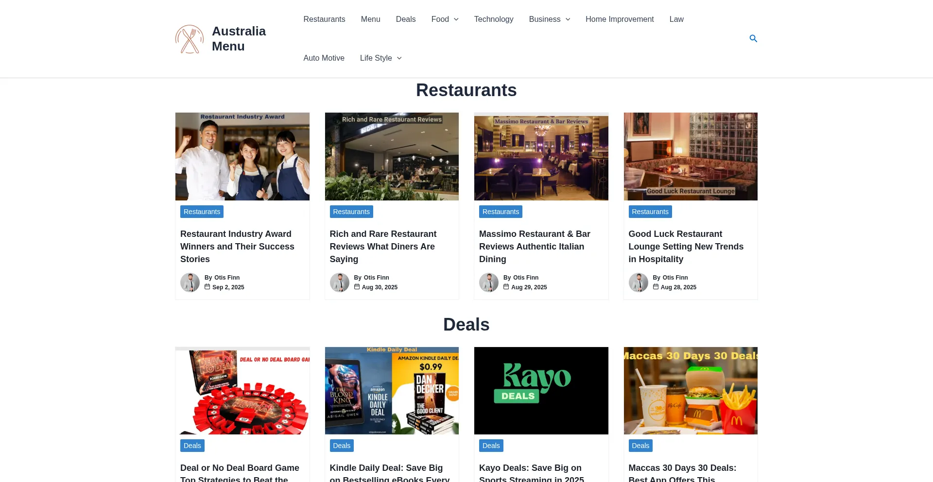 Australiamenu.com Screenshot