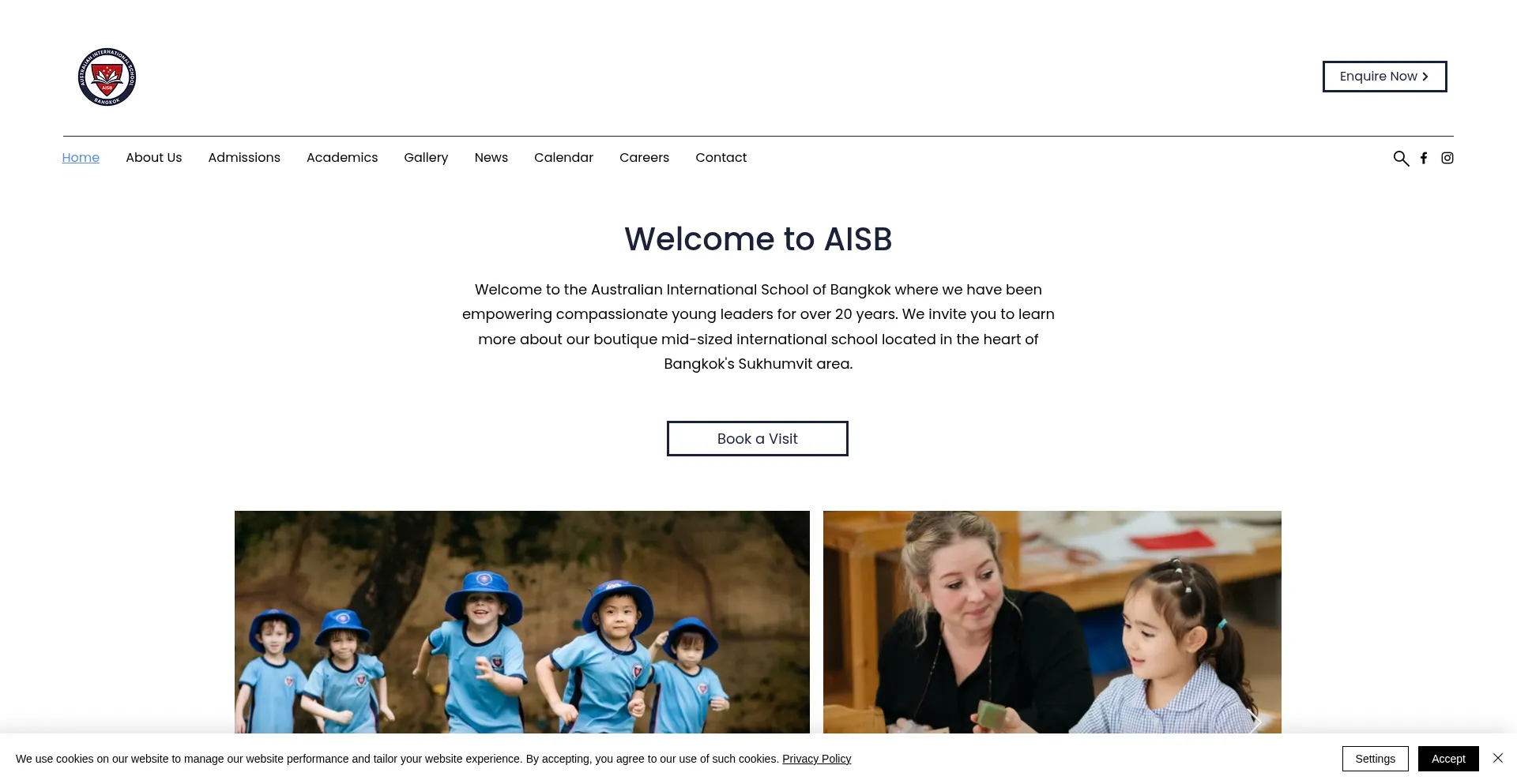 Website screenshot of Australianisb.ac.th