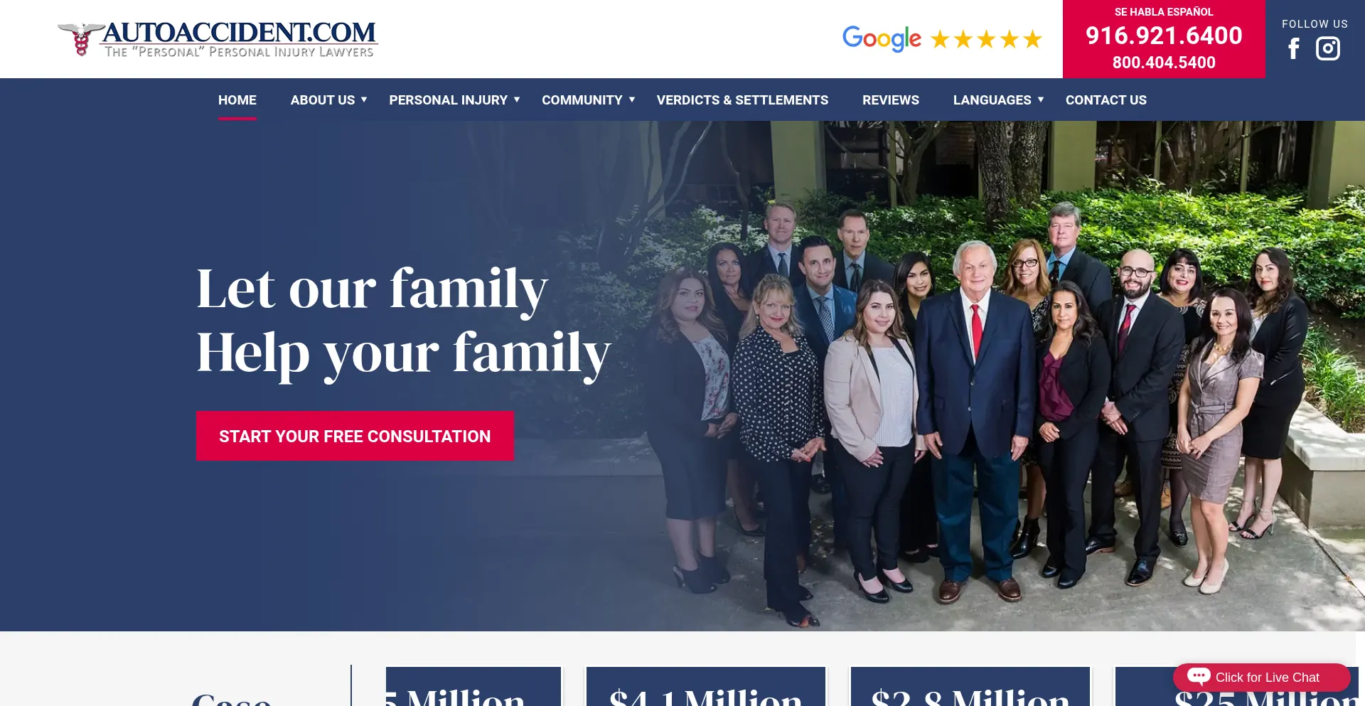 Website screenshot of Autoaccident.com