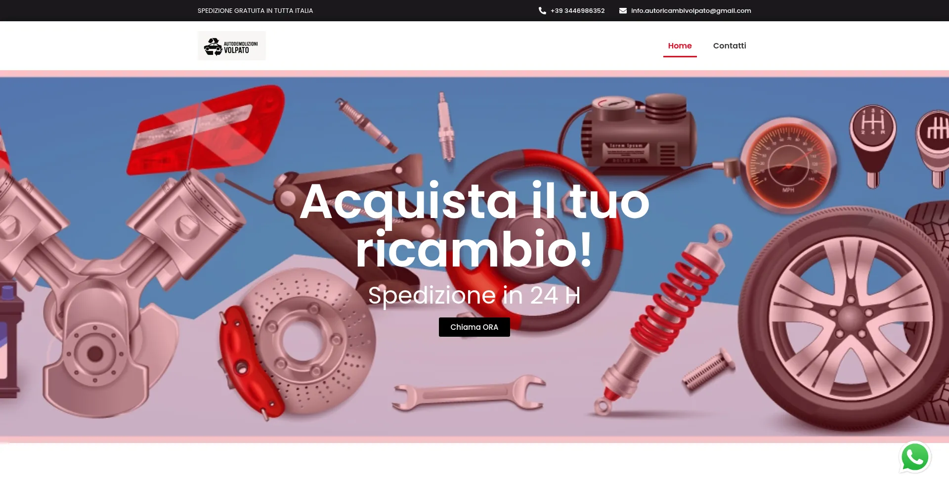 Website screenshot of Autodemolizioni-volpato.com